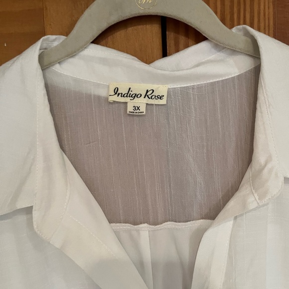 NWOT Indigo Rose White Short Sleeve Dress Sz. 3xl - Picture 3 of 3